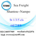 Consolidación de LCL de Shantou Port a Nampo